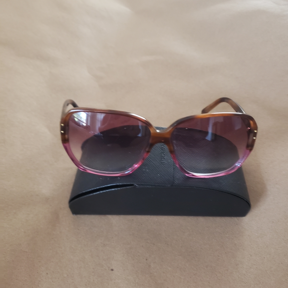 Prada Dual-Tone Sunglasses in Brown and Pink - Picture 10 of 12